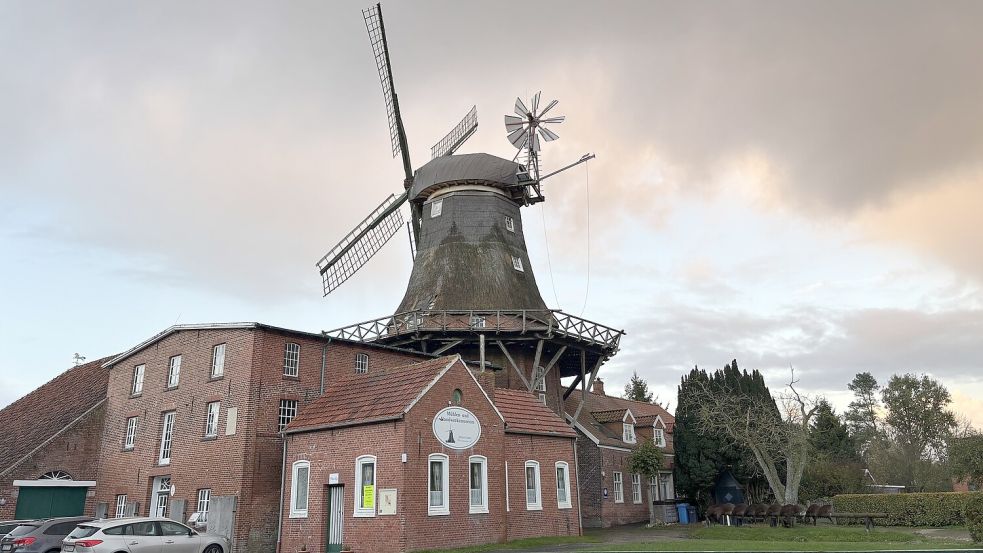 Die Mühle in Pewsum: 2026 soll hier wieder die Ausstellung des Heimatvereins eröffnet werden. Foto: Hannah Weiden