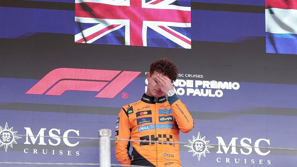 Lando Norris muss immer wieder auch Buhrufe aushalten. Foto: Andre Penner/AP/dpa