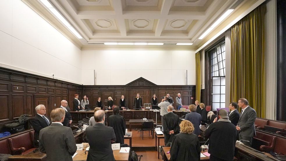 Die Beteiligten am Block-Prozess sind zum 21. Mal im Gerichtssaal zusammengekommen. Foto: Marcus Brandt