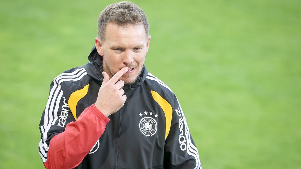Julian Nagelsmann beim Training der Fußball-Nationalmannschaft. Foto: Christian Charisius