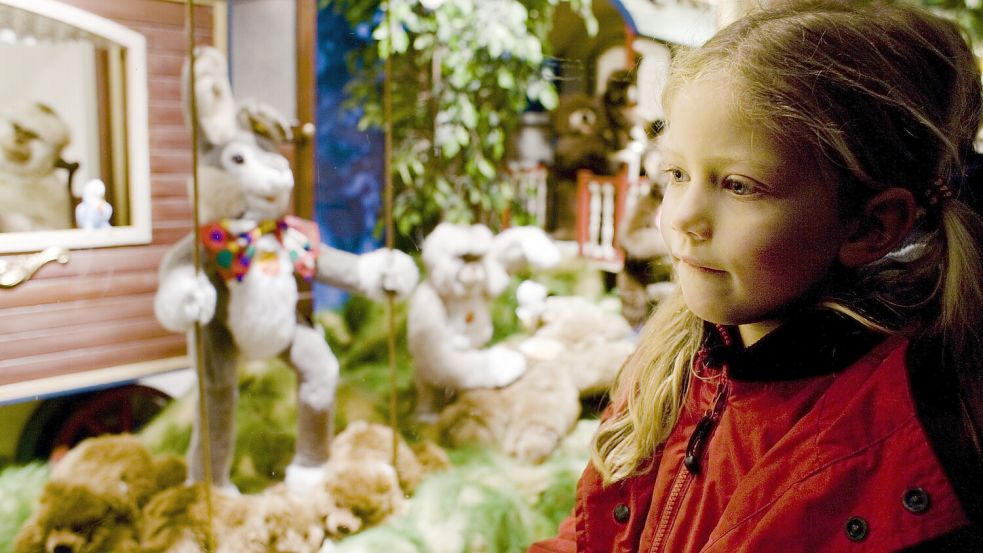 Was wäre gerade die Vorweihnachtszeit ohne solche Momente? Ein Kind bewundert das Schaufenster eines Spielwarenladens. Foto: Ute Grabowsky /Photothek.net