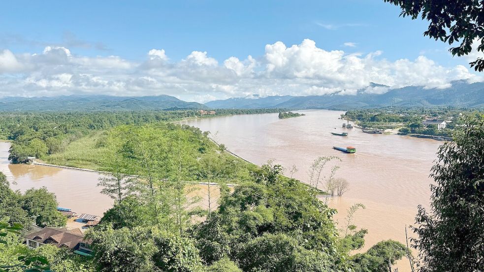 Am Goldenen Dreieck zwischen Thailand, Myanmar und Laos fließen der Mekong und der Ruak River zusammen. Foto: Carola Frentzen