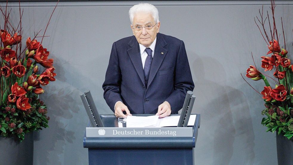 Italiens Präsident Mattarella plädiert zum Volkstrauertag für eine Stärkung des Multilateralismus Foto: Carsten Koall/dpa