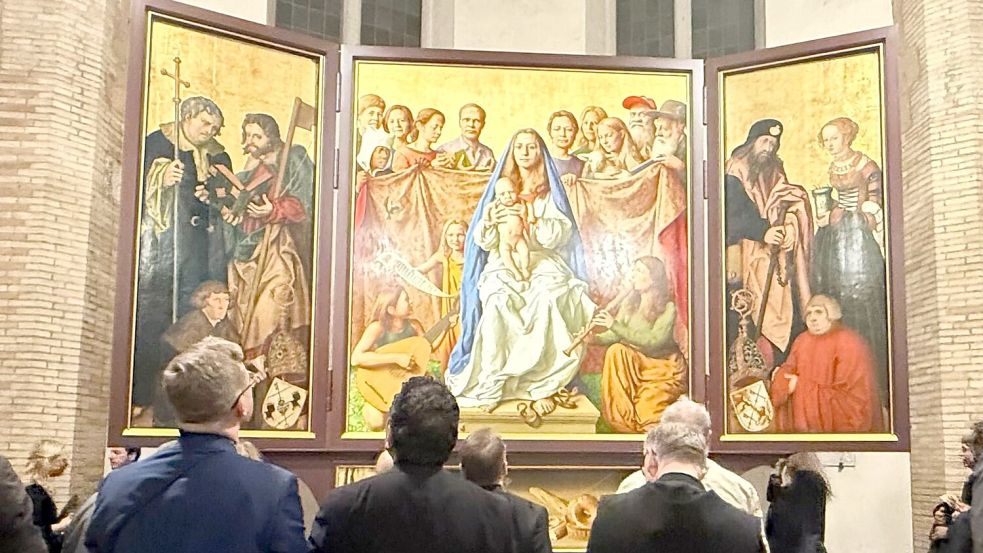 Der Cranach-Triegel-Altar ist in der Marienkirche des Friedhofs Campo Santo Teutonico zu sehen. Foto: Christoph Sator