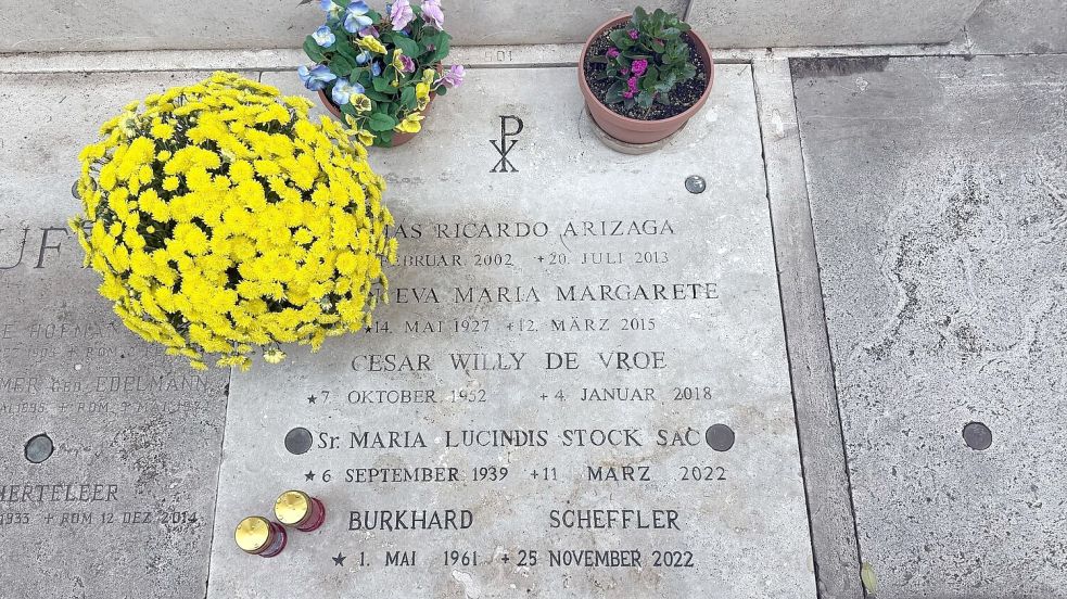 Die Urne ist auf dem Friedhof Campo Santo Teutonico bestattet. Foto: Christoph Sator