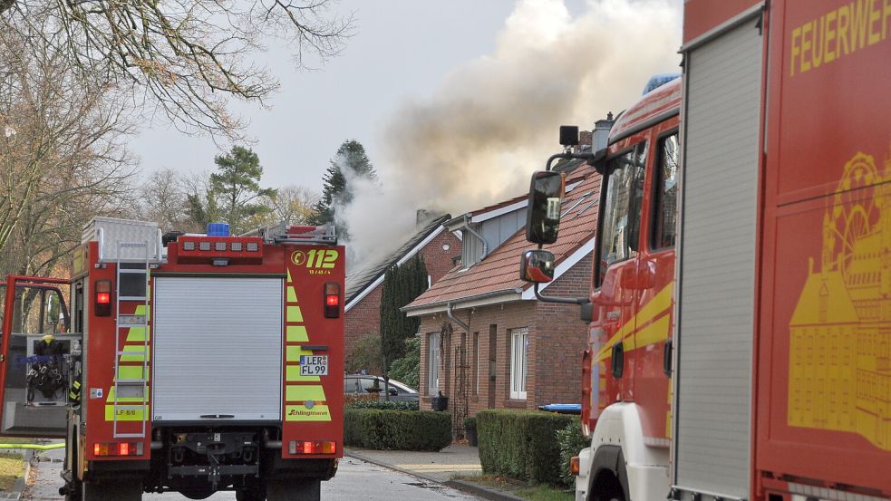 An der Edzardstraße in Leer ist es zu einem Brand gekommen. Foto: Bodo Wolters