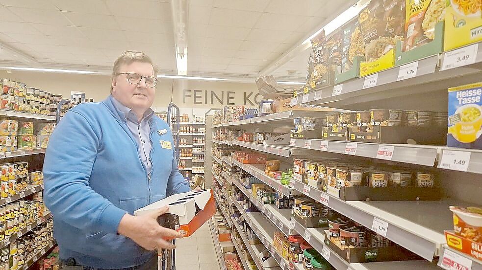 Gunnar Blank plant schon seit längerem die Erweiterung und Modernisierung des „Nah und gut“-Marktes in Jemgum. Foto: Tatjana Gettkowski