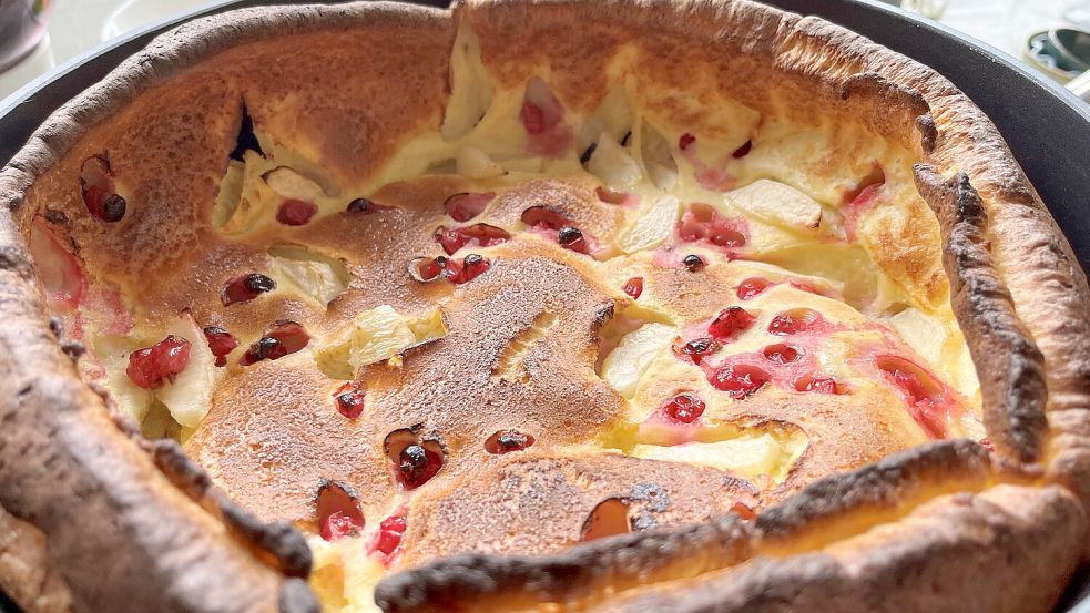 So sieht das fertige „Dutch Baby“ aus. Lecker! Foto: Carmen Leonhard