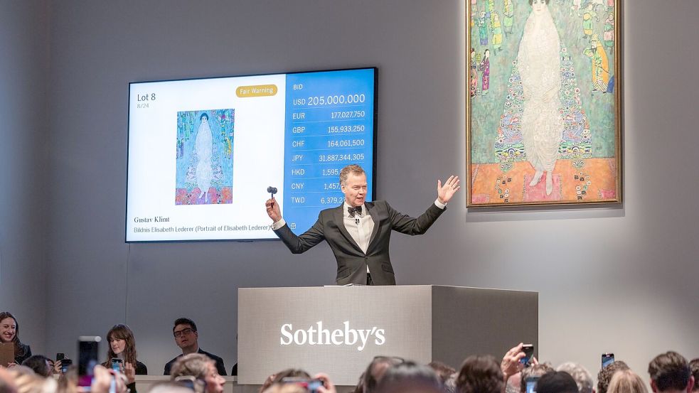 Das Klimt-Werk ist nun das zweitteuerste je bei einer Auktion versteigerte Kunstwerk. Foto: -/Sotheby’s/dpa