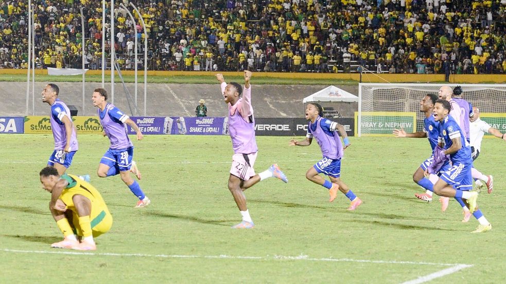 Mit dem 0:0 gegen Jamaika gelang Curaçao die Qualifikation für die WM 2026. Foto: dpa/AP/Collin Reid
