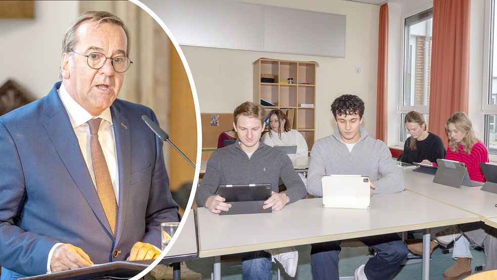 Boris Pistorius kommt nächste Woche an das Graf-Stauffenberg-Gymnasium. Er diskutiert mit Oberstufenschülern über die Wehrpflicht. Die Schüler des Politik/Wirtschaftskurses bereiten die Veranstaltung vor. Foto: André Havergo