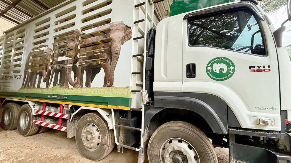 In solchen Trucks werden die Elefanten nach ihrer Rettung in den Elephant Nature Park gefahren. Foto: Carola Frentzen/dpa