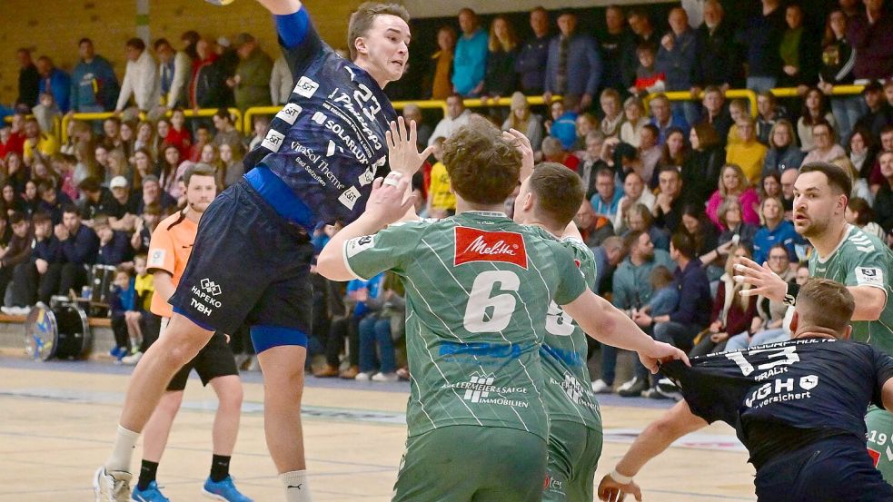 Fabian Rußwinkel war mit acht Treffern bester Schütze beim Sieg des TVBH gegen Minden II. Foto: Helmut Kemme