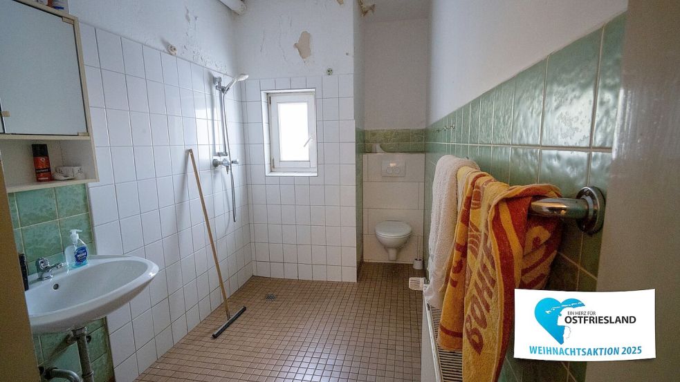 Das Bad wird von allen Bewohnern genutzt. Foto: Klaus Ortgies