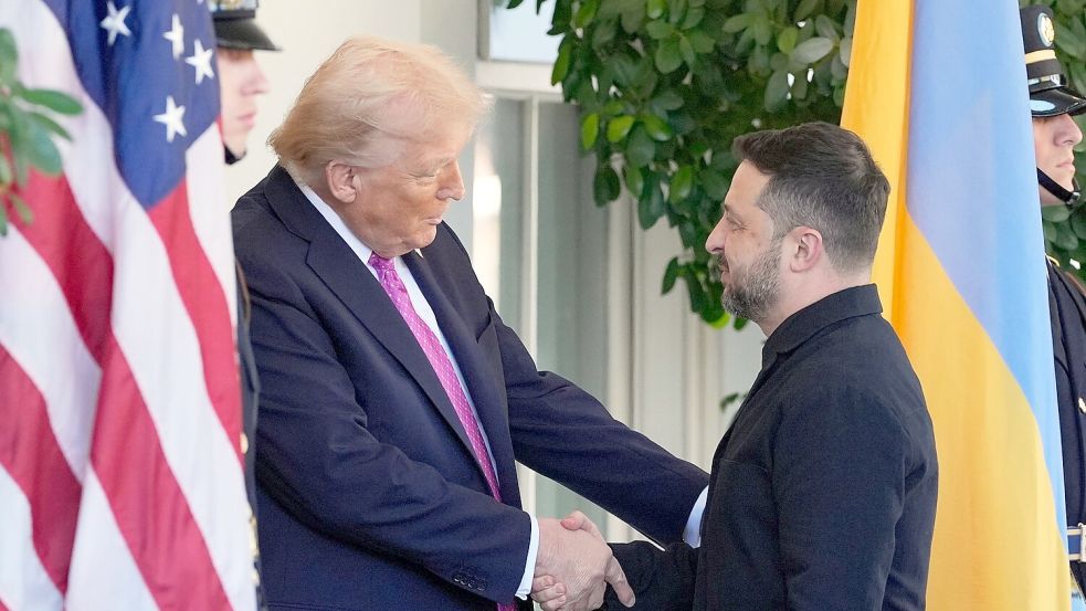 Trifft sich Trump bald wieder mit Selenskyj - und mit Putin? (Archivbild) Foto: Alex Brandon/AP/dpa