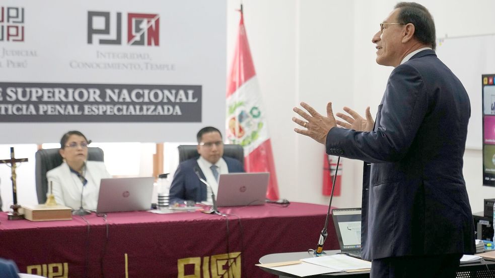 Vizcarra wurde zu 14 Jahren Haft verurteilt. (Archivbild) Foto: Martin Mejia/AP/dpa