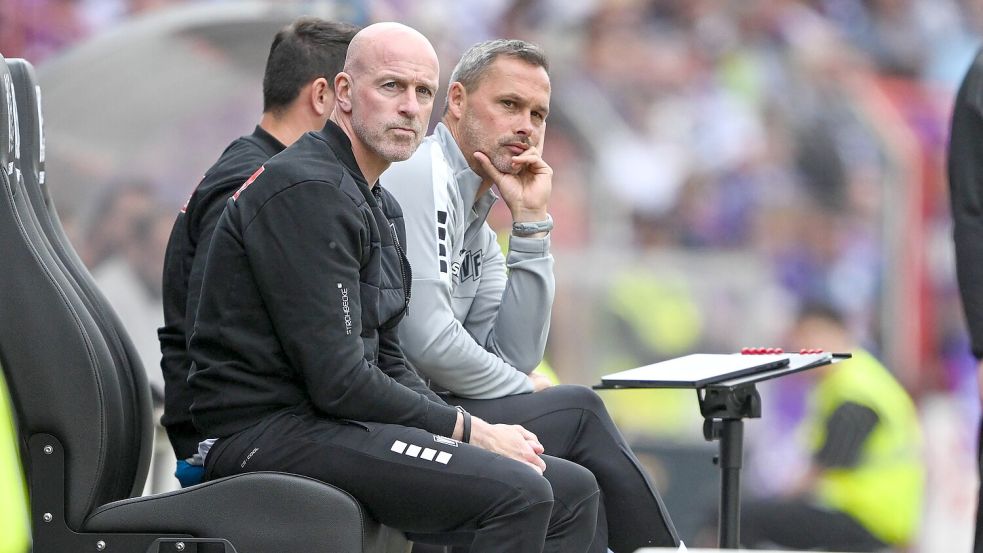 Ihre Sperren wurden vom DFB-Bundesgericht deutlich verkürzt, bzw. aufgehoben: Marco Antwerpen (links) und Frank Döpper, die zuvor wegen versuchter Spielmanipulation vom DFB-Sportgericht verurteilt worden waren. Foto: IMAGO/osnapix / Michael Titgemeyer