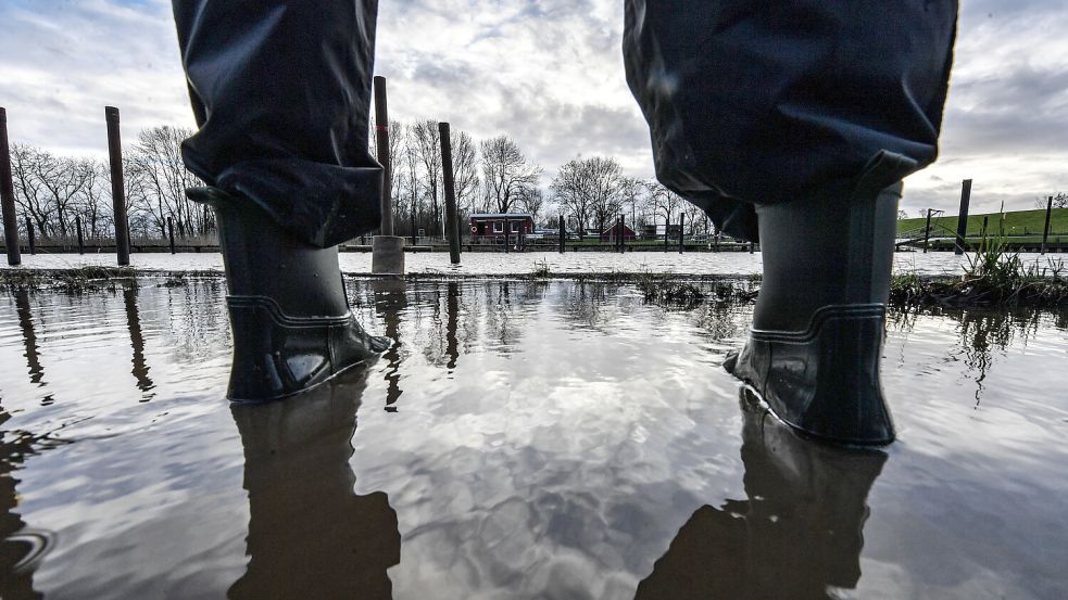 Im Januar 2024 hielt ein Hochwasser Niedersachsen in Atem. Foto: Klaus Ortgies/Archiv