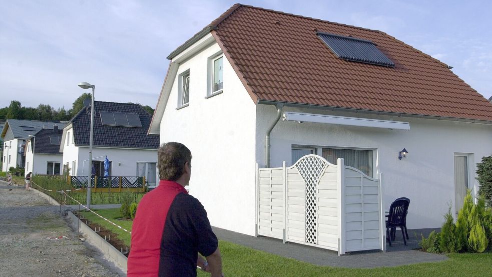 Solarsiedlungshäuser bei Hameln Foto: dpa/ Wolfgang Weihs