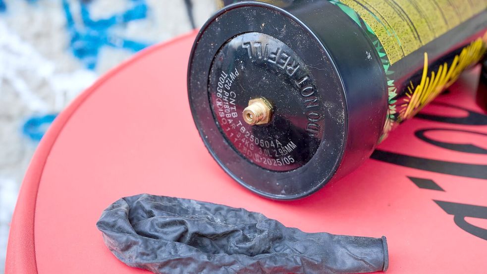 Lachgas hatte sich zur beliebten Partydroge gemausert und wird oft über einen Luftballon konsumiert. (Symbolbild) Foto: Annette Riedl