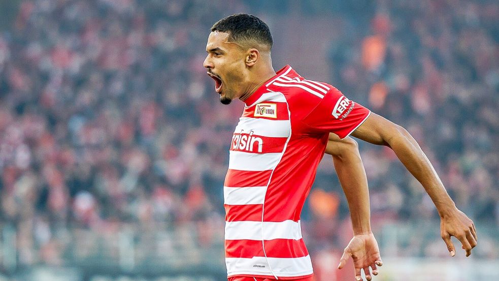 Achtung Standards: Union-Verteidiger Danilho Doekhi war vor dreieinhalb Wochen zweimal nach ruhenden Bällen gegen die Bayern erfolgreich. Foto: Andreas Gora