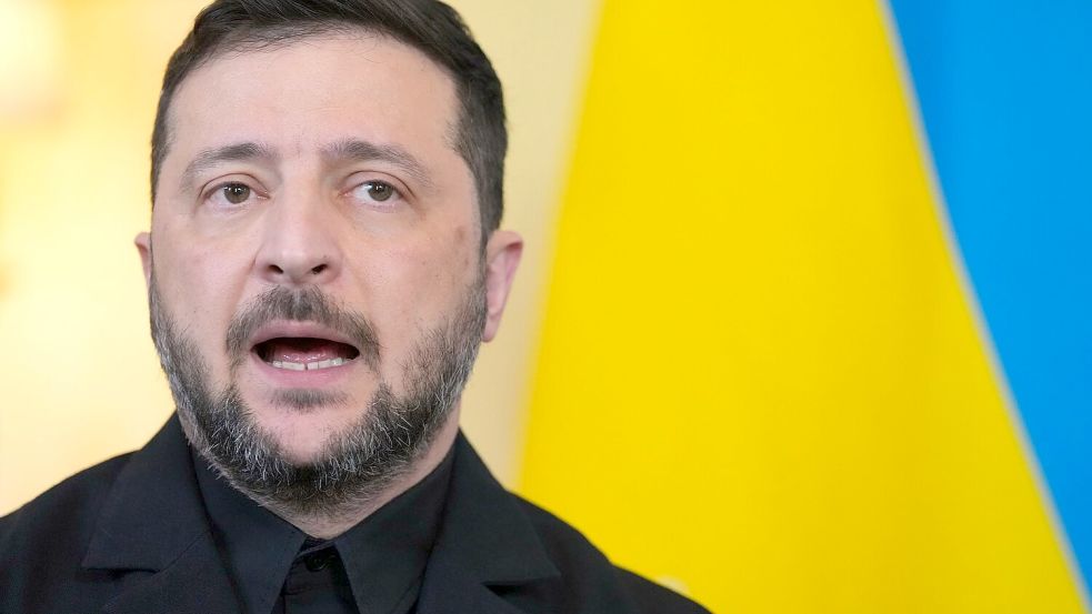 Der ukrainische Präsident Wolodymyr Selenskyj kündigt neue Gespräche einer ukrainischen Delegation mit US-Vertretern an. (Archivbild) Foto: Kirsty Wigglesworth/Pool AP/dpa