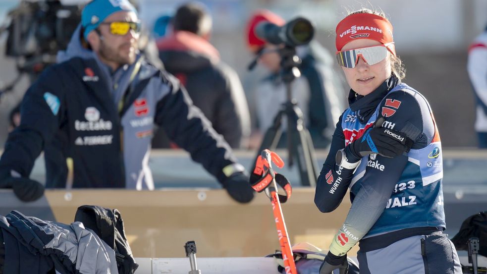 Frauen-Chefcoach Kristian Mehringer sieht Janina Hettich-Walz als Vorbild. (Archivbild) Foto: Hendrik Schmidt