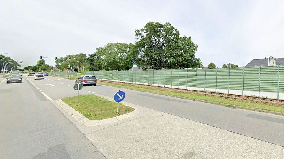 So könnte eine Lärmschutzwand in Moordorf aussehen. Grafik: Emch+Berger