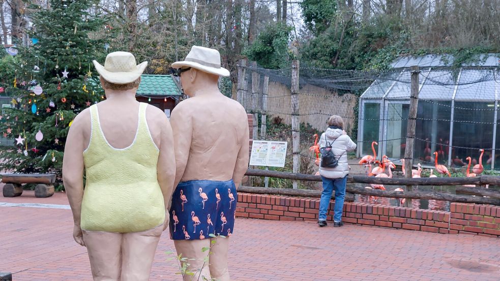 Osnabrück: Lebensgroße Betonskulpturen stehen im Zoo und in der Altstadt. Foto: Jörn Martens