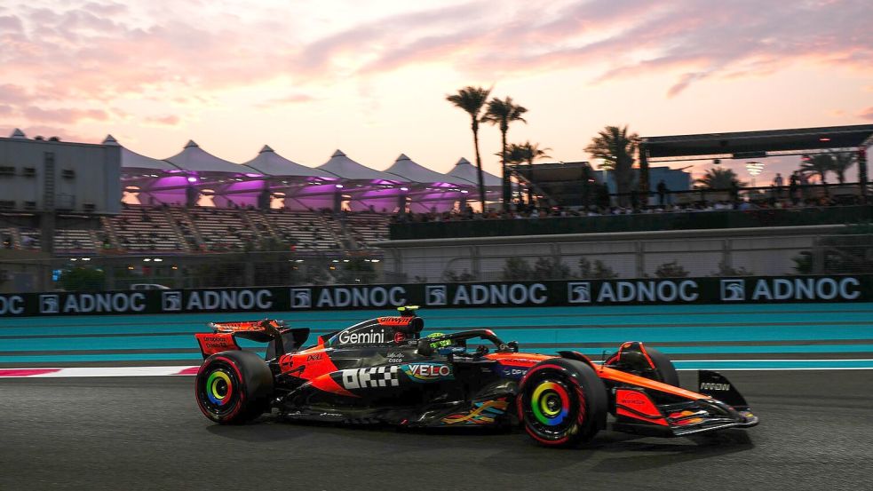 Lando Norris - Erster im Klassement und Schnellster im Training. Foto: David Davies