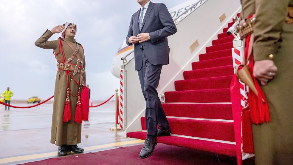 Erste Station der Nahost-Reise ist Jordanien. Foto: Michael Kappeler/dpa