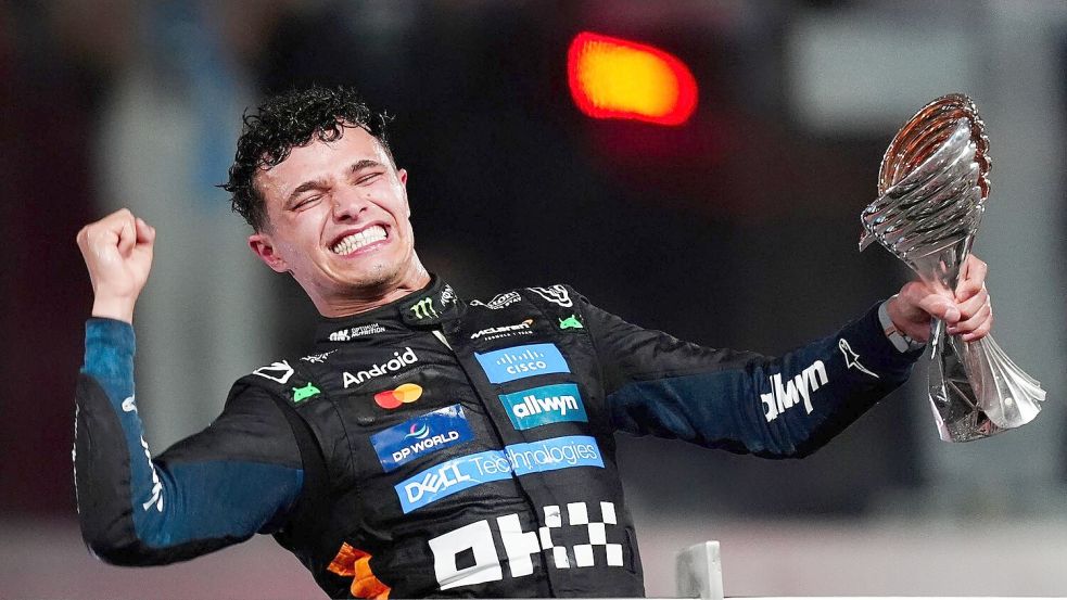 Am Ziel seiner Träume: Der neue Formel-1-Weltmeister Lando Norris. Foto: David Davies