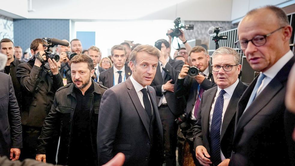 Das sogenannte Viererformat wird sich in London erneut treffen. (Archivbild) Foto: Kay Nietfeld/dpa