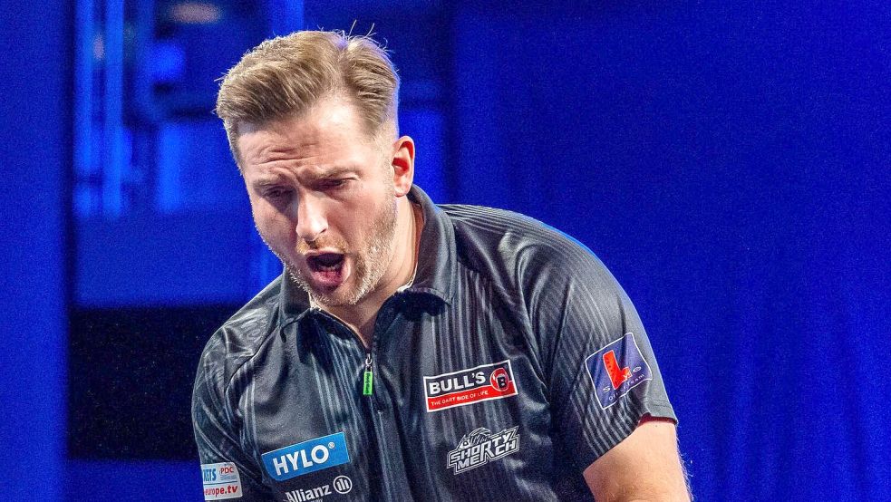 Arno Merk spielt erstmals bei der Darts-WM. Foto: Sebastian Doppstadt/PDC Europe/d