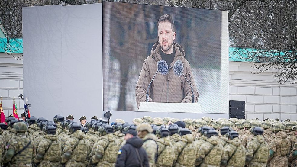 „Freie Wirtschaftszone“?: Selenskyj gibt Einblicke in den Stand der Verhandlungen. (Archivbild) Foto: Kay Nietfeld/dpa