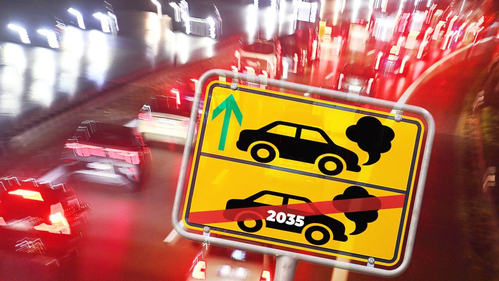 Kehrtwende: EU macht Rückzieher beim Verbrenner-Aus. Foto: IMAGO/Sven Simon/Fotomontage