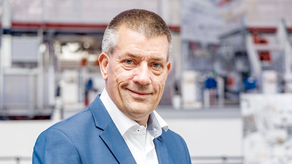 André Walter soll die Meyer Werft von Juli 2026 an führen. (Archivbild) Foto: Markus Scholz