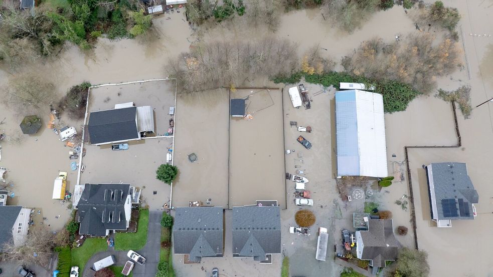 Tagelange Regenfälle hatten heftige Überschwemmungen im Bundesstaat Washington an der US-Westküste ausgelöst. Foto: Stephen Brashear/AP/dpa