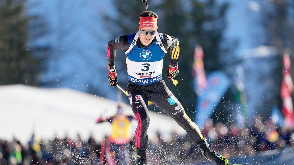 Belegte den vierten Platz in der Verfolgung: Philipp Horn Foto: Matthias Schrader/AP/dpa