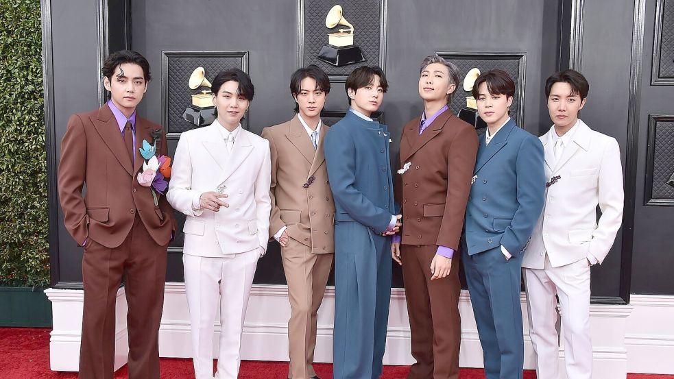 Melden sich nach dem Militär- wieder zum Musikdienst: BTS (Archivbild) Foto: Jordan Strauss/Invision/AP/dpa
