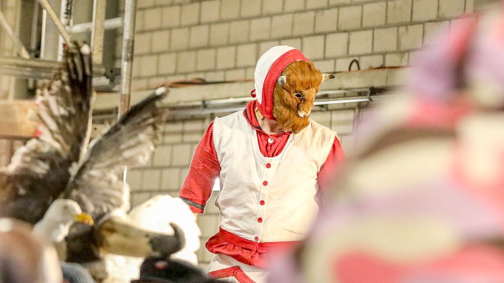 Das Wiefke präsentierte sich 2025 mit einer neuen Maske. Foto: Claus Hock.