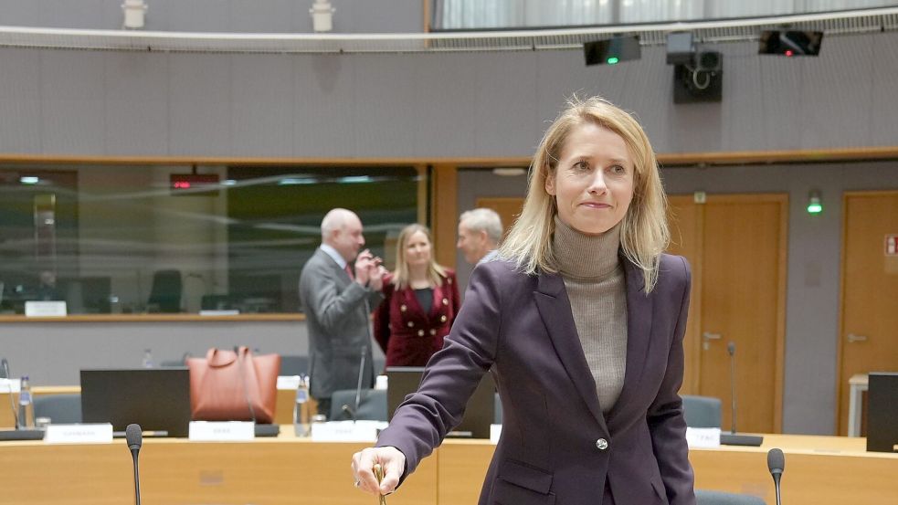 EU-Chefdiplomatin Kaja Kallas leitete das Außenministertreffen. Foto: Virginia Mayo/AP/dpa