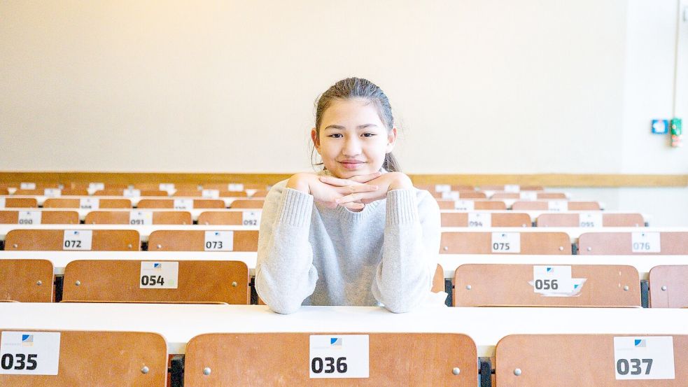 Mit gerade mal elf Jahren hatte Lina Heider im Sommer ihr Abi-Zeugnis in der Tasche. Foto: Benjamin Westhoff