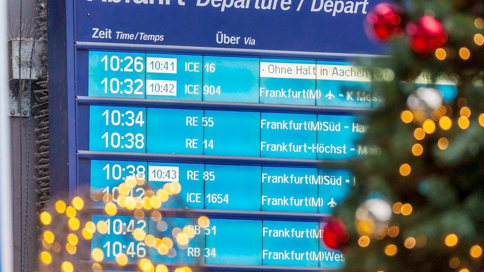Auch die Bahn erwartet, dass sich der Andrang auf die Tage vor Heiligabend verteilt. (Symbolbild) Foto: Andreas Arnold