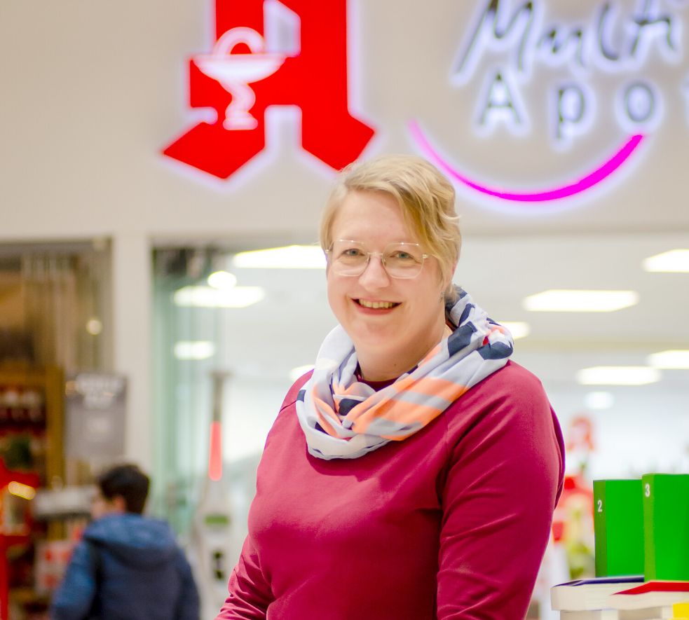 Als zertifizierte Athina-Apothekerin darf Johanne Klock auch sogenannte Medikationsanalysen durchführen.Foto: Brüling/Konterfei-Fotografie