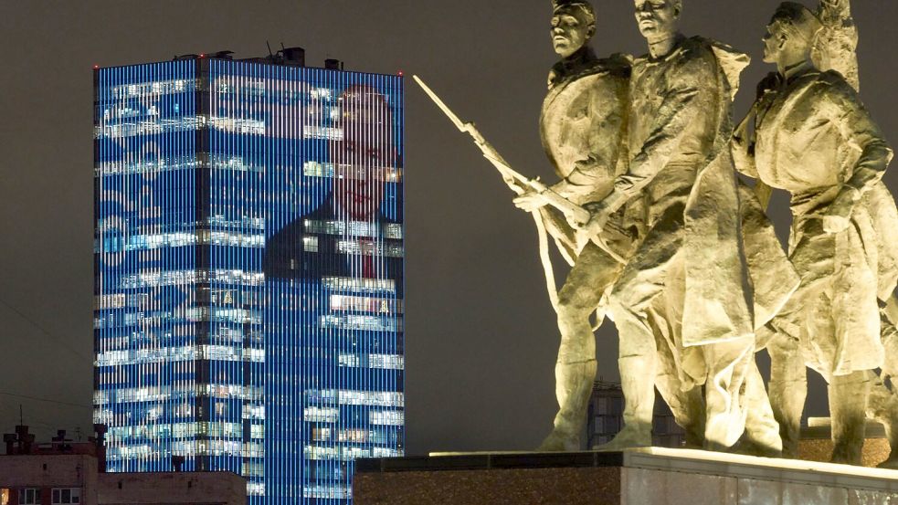 Putins Pressekonferenz wird als Ereignis des Jahres inszeniert. (Archivbild) Foto: Dmitri Lovetsky/AP/dpa