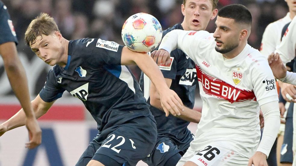 Im Verfolgerduell der Bundesliga trafen der VfB Stuttgart und die TSG 1899 Hoffenheim aufeinander. Foto: Uli Deck/dpa