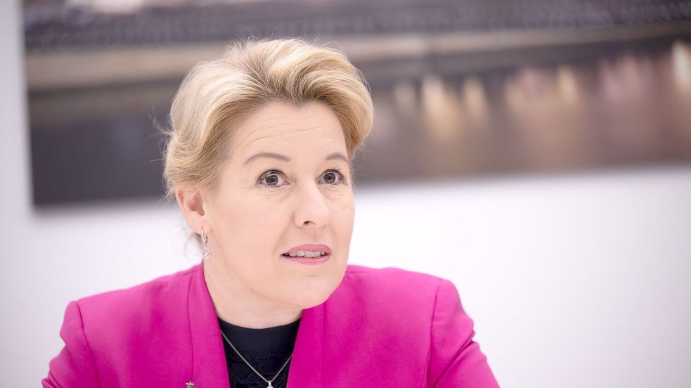 Berlins Wirtschaftssenatorin Franziska Giffey: „Werden nicht trotz, sondern wegen Klimaschutz wirtschaftlich erfolgreich sein.“ Foto: Sebastian Gollnow