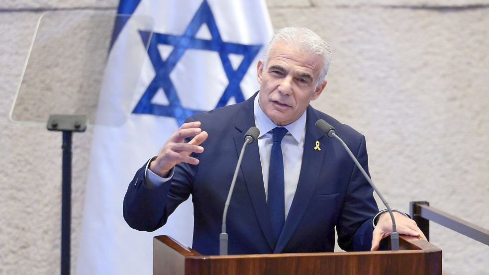 Der israelische Oppositionsführer Jair Lapid. (Archivbild) Foto: Evelyn Hockstein/Pool Reuters/AP