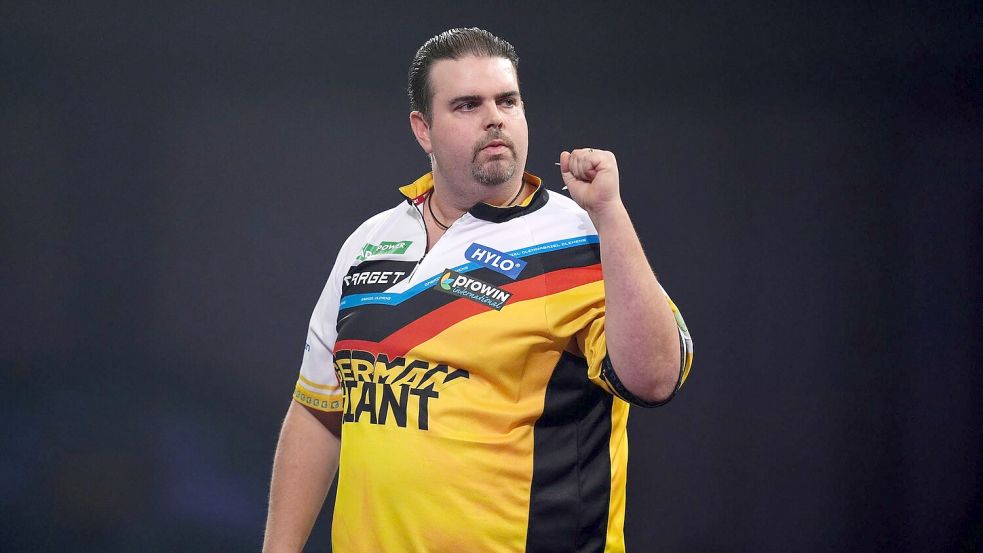 Gabriel Clemens jubelt in Satz eins. Foto: John Walton